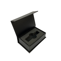 Boîte cadeau mini en papier rigide 1200 g/m² avec logo personnalisé, emballage noir pour produits électroniques, prix d'usine, vente en gros, boîte en vrac avec logo