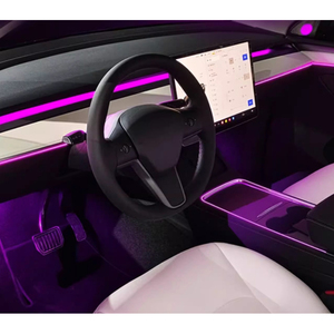 Kit de mise à niveau de l'éclairage ambiant pour Tesla Model Y 2021-2022, conduite à droite, accessoires d'éclairage LED pour l'intérieur de la voiture - Product Image 2