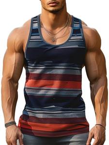 Camisetas sin mangas de verano informales para hombre, chaleco de verano con estampado 3D de secado rápido, camisetas deportivas formales de punto con cuello redondo Suelto - Product Image 6