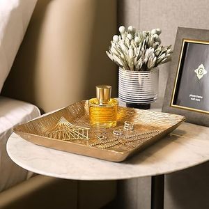 Vente en gros de plateau en métal en aluminium martelé au meilleur prix de l'Inde pour restaurant hôtel usage domestique - Product Image 2