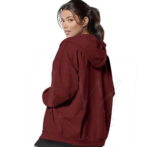 Sudaderas con cremallera de algodón 100% para mujer superventas Jersey de invierno de alta calidad con logotipo frontal y diseño en el hombro - Product Image 3