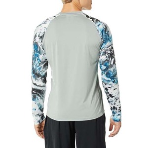 Men's Polyester Spandex Long Sleeve T-Shirts Custom Design OEM Fishing Shirts UPF Sun Protection Breathable Solid Pattern Jersey - Product Image 2