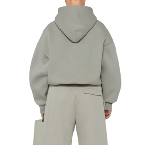 Sweat-shirt à capuche en molleton 100 % coton de qualité supérieure, écologique, vintage, épais, coupe courte et épaules tombantes, vente en gros - Product Image 2