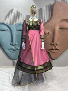 ชุดแต่งงานปาร์ตี้ผ้าไหมนุ่มสวยงามพร้อมชุดเดรสทำงานผ้าพิมพ์ลายแบบดั้งเดิมล่าสุด - Product Image 3