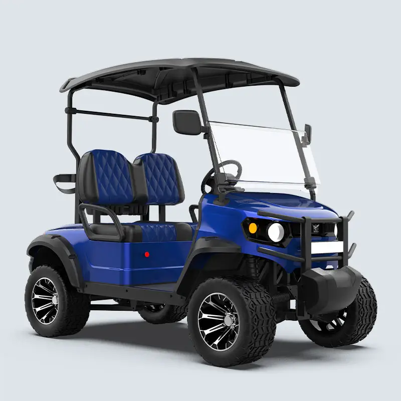 Carrinho de golfe elétrico operado por baterias, carrinho de golfe de 2 lugares, 72V, 4KW, baixo preço de fábrica, alta qualidade