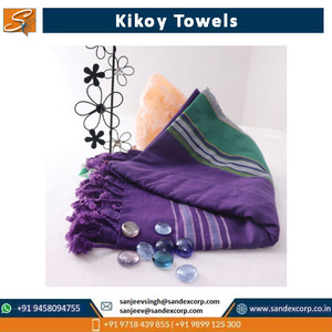 ผ้าขนหนูชายหาด kikoy ผ้าฝ้ายออร์แกนิก100% เป็นมิตรกับสิ่งแวดล้อมนุ่มและซึมซับดีเยี่ยมผ้าเช็ดตัว kikoy - Product Image 2