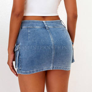 Nouvelles jupes en jean de style moderne, confortables, 100% coton, prix bas, vente en gros - Product Image 4