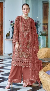 Nuevo vestido de organza con bordado pesado, traje de algodón Salwar Kameez para ocasiones formales de boda - Product Image 5