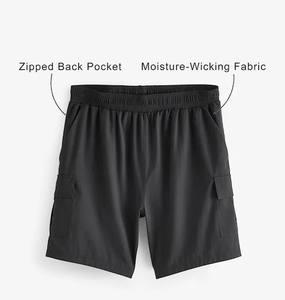 Top qualité été nouveau Design Shorts Style confort respirant ceinture élastique poches latérales Gym activités de plein air couleur noire - Product Image 6