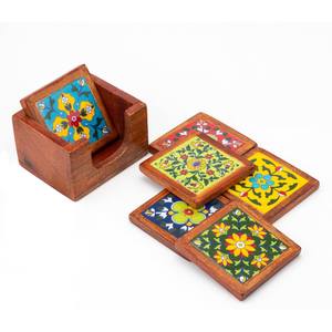 Juego de posavasos de madera personalizado de forma cuadrada de alta calidad Nuevo estilo Cup Mat Pad Precio al por mayor para la venta - Product Image 2