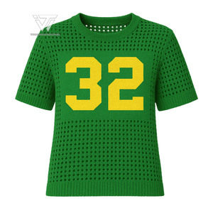 Greek Chi Eta Phi Sorority Ropa Auto tejido Crochet Acrílico Fútbol Americano Fútbol Jersey - Product Image 1