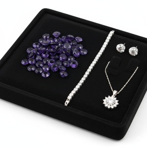 Piedras preciosas sueltas de amatista de corte brillante redondo de Grado Superior natural | Piedra natal de febrero de espiritualidad y paz para joyería - Product Image 4