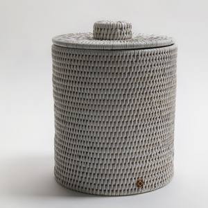 Top quality handmade rattan <b>bin</b> baskets low price <b>lid</b> basket container <b>bins</b> for decor & storage - Product Image 4