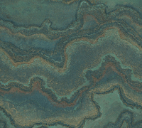 Papier peint vinyle non tissé aspect marbre moderne vert pétrole doré, fabriqué en Allemagne, métallisé, résistant à l'abrasion, amovible, pour cuisine et école