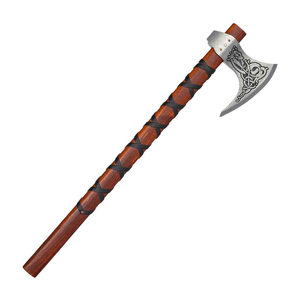 Artesanía de acero internacional personalizada al aire libre hacha de acero al carbono con mango de madera diseño vikingo de alta calidad Venta de grabado al carbono - Product Image 1