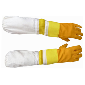 Gants d'apiculture en cuir de qualité supérieure avec manche longue en toile et poignet élastique, gants de sécurité personnalisés pour apiculteur - Product Image 6