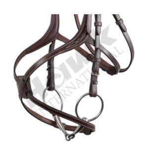 Brida de cuero de caballo de primera calidad, puntada de lujo, brida marrón anatómica mexicana, característica duradera para montar a caballo - Product Image 4