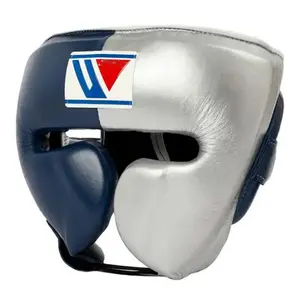 Blue And Silver Contrast Color Boxing Equipment Best Supplier Protective Wear Youth Winning Head Guard By Viky Industries