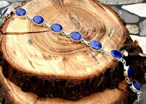 Màu Xanh Lửa Nyanite Rắn 925 Sterling Bạc Vòng Đeo Tay Handmade Vàng Mạ Đá Quý Tự Nhiên Đồ Trang Sức Hợp Thời Trang Quà Tặng Đám Cưới Cho Phụ Nữ - Product Image 4