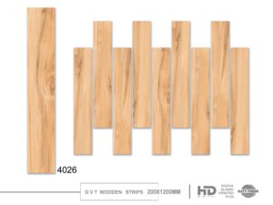Azulejos elegantes con aspecto de madera de porcelana de 200x1200mm | Piso de pared Tablón largo Textura natural Acabado de exportación Premium - Product Image 5