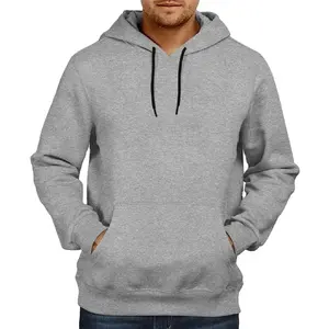 Suéter de Punto con Capucha para Hombre, Estilo Casual, Corte Regular, Color Liso, Tejido de Felpa, Mezcla de Algodón Sublimado, Ecológico, Teñido Liso, para Otoño e Invierno - Product Image 1