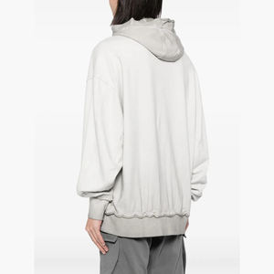 Custom <b>Men's</b> Cotton Embroidery Streetwear Vintage <b>Zip</b> <b>up</b> Distressed Flared Sweatpants and Hoodies Set - Product Image 4
