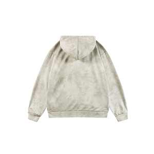 Sudadera con capucha y cremallera con lavado ácido de diseño personalizado de alta calidad 100% sudadera de algodón para invierno teñido liso - Product Image 5