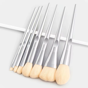 Professionnel <span class=keywords><strong>7</strong></span> pièces argent poudre Blush maquillage <span class=keywords><strong>pinceau</strong></span> ensemble cosmétique haute qualité maquillage beauté outil - Product Image 4