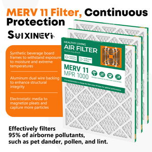 แผ่นกรองอากาศ SUIXINEYI ประสิทธิภาพสูง MERV 11 ขนาด 20x24x1 นิ้ว รูปทรงสี่เหลี่ยมผืนผ้า สำหรับเครื่องปรับอากาศ HVAC เตาทำความร้อน ป้องกันภูมิแพ้ ขนสัตว์ และฝุ่นละออง - Product Image 2