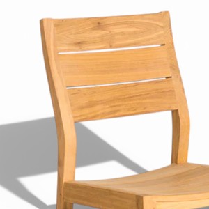 Chaise de jardin moderne en teck massif, écologique, durable, résistante aux intempéries, meubles de patio à lattes pour la cour, l'hôtel et la terrasse - Product Image 3