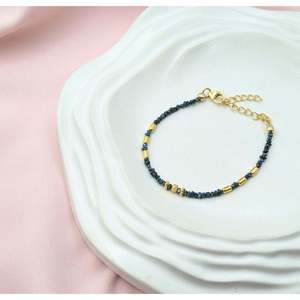 Blue Diamond <b>Bracelet</b> 18K Gold Filled Raw Rough Diamond <b>Bangle</b> - Product Image 3