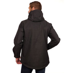 Chaquetas Softshell de poliéster para hombres adultos, ropa de calle de gran tamaño con cremallera, chaqueta de invierno plegable con bolsillo y cremallera de Color marrón oscuro - Product Image 2
