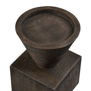 Support votif de table en bois moderne avec finition marron parfait pour la décoration intérieure et la décoration du salon - Product Image 2