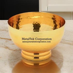 Frutero de Metal de lujo de diseño moderno, Plato decorativo pulido de oro brillante, cuenco de servicio multiusos para fiestas, fechas, Chocolate - Product Image 4