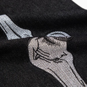 Nueva moda 2024, diseño de ajuste holgado, pantalones vaqueros estampados sólidos para hombre, ropa informal, Pantalones vaqueros de la mejor calidad para hombre, pantalones vaqueros de calle - Product Image 3