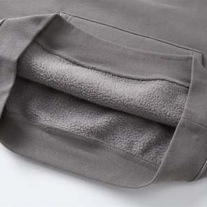 Sweat à capuche surdimensionné pour homme de haute qualité, 400 g/m², poids lourd, en polaire, pour l'hiver, avec poche, impression de logo OEM, couleurs et tailles personnalisées - Product Image 4