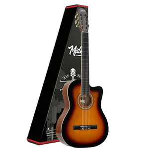 Kit de guitare classique 4/4 avec tige de tension réglable, support de guitare, sac, sangle, capo, médiators et livre de méthode |   Midex MGX-100SB - Product Image 2