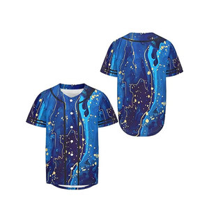 เสื้อเบสบอลสำหรับฝึกซ้อมกีฬา ระบายอากาศได้ดี กันลม ยืดได้สี่ทิศทาง พิมพ์ลายแบบซับลิเมชั่น ทรงหลวม - Product Image 3