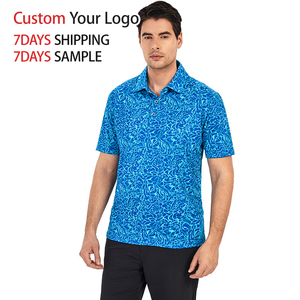 Nueva camiseta Polo deportiva de algodón y poliéster de alta calidad, Impresión de logotipo de sublimación personalizada para camiseta de Golf de ajuste suave y seco para hombres - Product Image 3