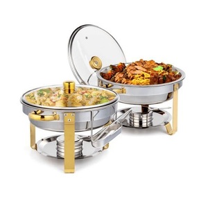 Buffet chafing dish set with durable frame and <b>water</b> pan perfect for weddings banquets and festive party serving - Product Image 4