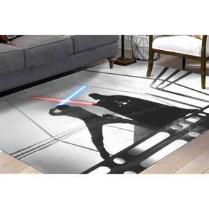 Tapis imprimé Star Wars Darth Vader Luke Skywalker Fight, tapis doux non tissé - Product Image 2
