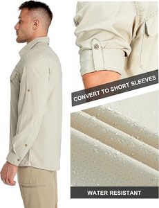 Unisex Plus Size Long Sleeve Sun Protection <b>Shirt</b> UPF 50+ UV Breathable Quick Dry Cooling Fishing Travel Safari <b>Camping</b> Hiking - Product Image 4