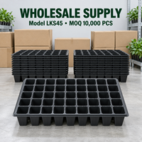 Plateau de semis en plastique PS à 45 alvéoles, profond, pour pépinière, pour la propagation de légumes et de fleurs en serre, pour le démarrage de semis - Vente en gros