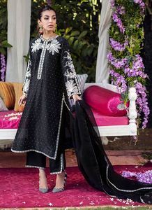 Nouvelle robe longue brodée de styliste avec pantalon pour embellir les perles de verre cristal, DABKA pour le travail de fête @ 2023 - Product Image 2