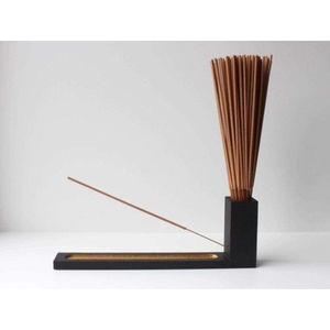 Soporte de incienso de madera étnico vintage con diseño de símbolo sagrado tallado para el Templo del hogar, sala de meditación - Product Image 4