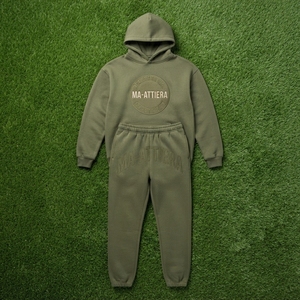 <b>Womens</b> Olive Green Hoodie Tracksuit Set <b>Fleece</b> Pullover <b>Jogger</b> Pants Casual Matching Activewear Loungewear Outfit Modern - Product Image 6