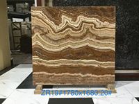 Marbre Onyx Noir de Mer Poli Naturel Rétroéclairé, Onyx Tigre Translucide, Étanche et Durable pour Panneaux Muraux Intérieurs, Hôtels et Villas