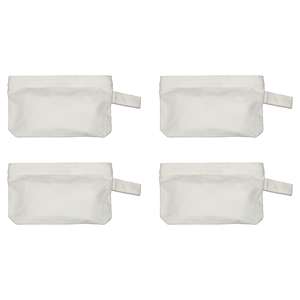 Wholesale Eco-Friendly <b>Large</b> Capacity Cotton Canvas Zipper Pouches Reusable <b>Makeup</b> Cosmetic <b>Bags</b> with Logo Printing and Handle - Product Image 4