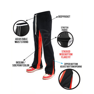 Plain Casual <b>Trousers</b> Soft Material Relaxed Waistband <b>Loose</b> Leg Shape Easy Movement Daily Clothing <b>Men</b> Flared Sweat Pant - Product Image 6