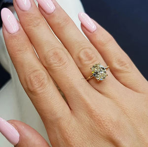 Minimalist 9x7 MM Oval Moissanite Engagement <b>Ring</b> <b>Set</b> 925 Silver Solitaire Wedding <b>Ring</b> with Four Claws Ideal Gift <b>for</b> <b>Women</b> - Product Image 5